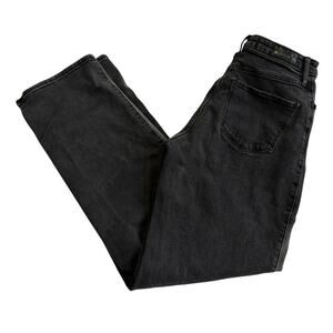 Hollister Ultra High Rise Dad Jean Black Denim 27x31 Vintage Stretch Patchwork